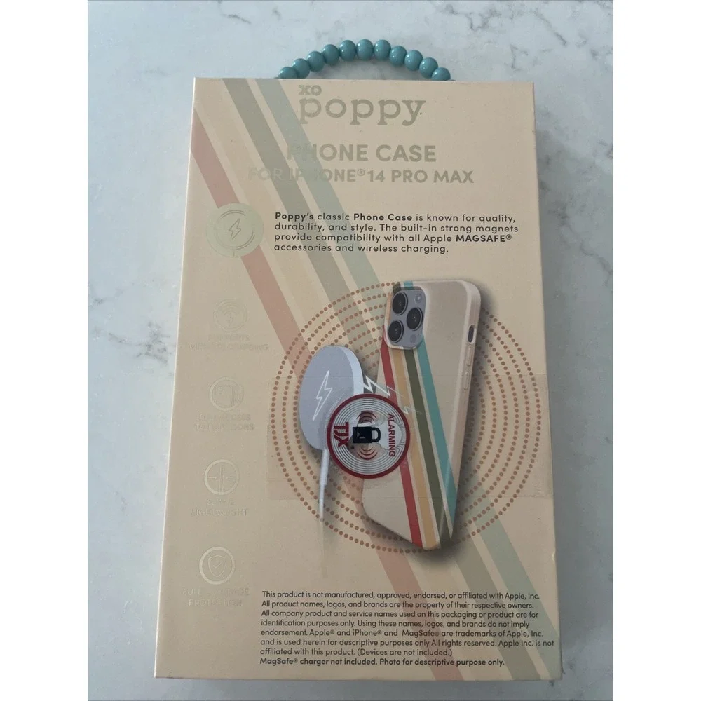 XO Poppy iPhone‎ Case Bermuda Sun For 14 Pro Max Soft & Smooth Magsafe Compat